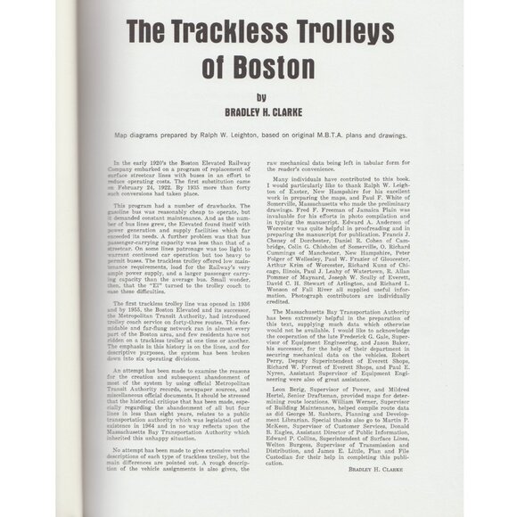 Book MA Boston Elevated Railway The Trackless Trolleys of MBTA Public Transit - Picture 5 of 5